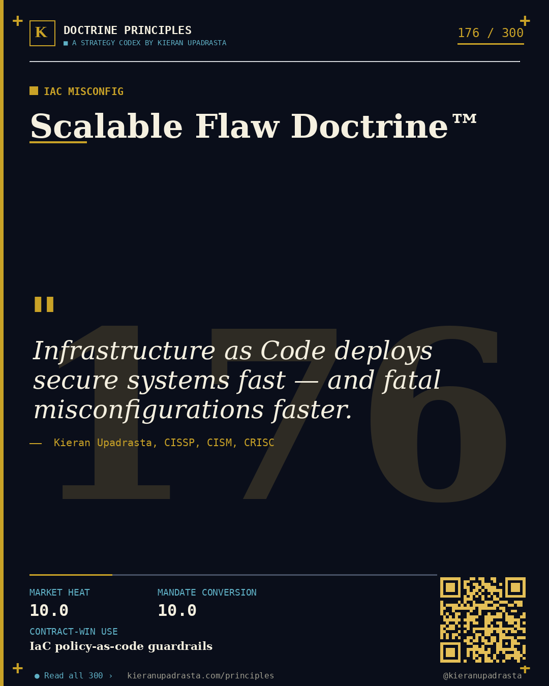 Principle 176: Technical Debt Bomb™ &mdash; Legacy Systems doctrine card by Professor Kieran Upadrasta, CISSP CISM CRISC, Schiphol University